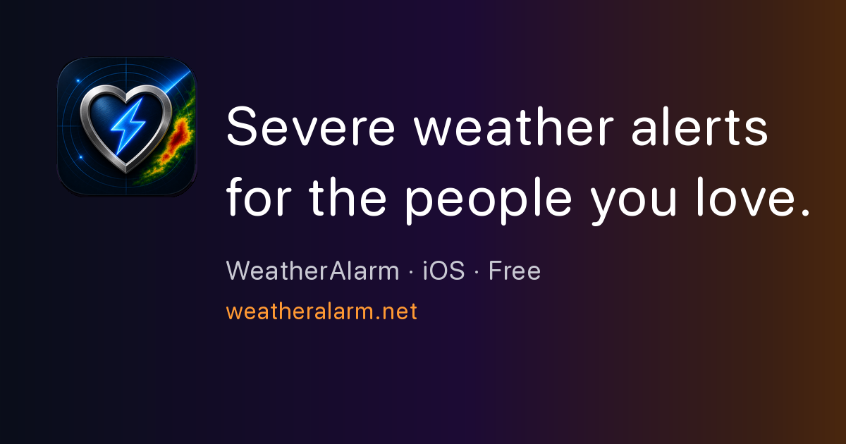 WeatherAlarm social media card